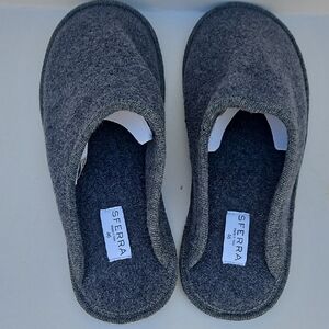 SFERRA Charcoal Wool Slippers